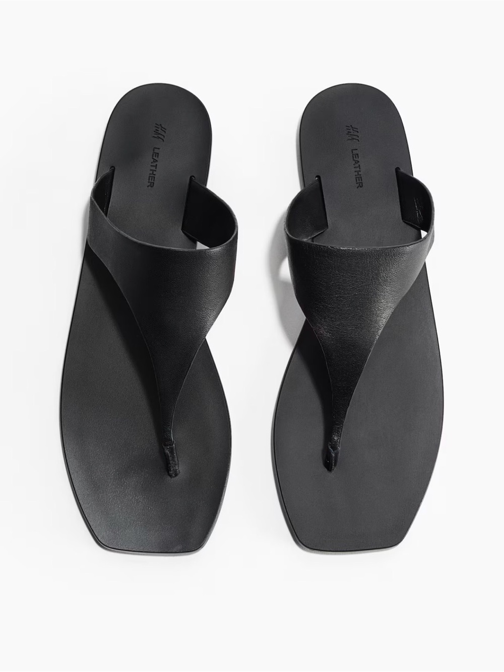 H&M Black Leather Sandals